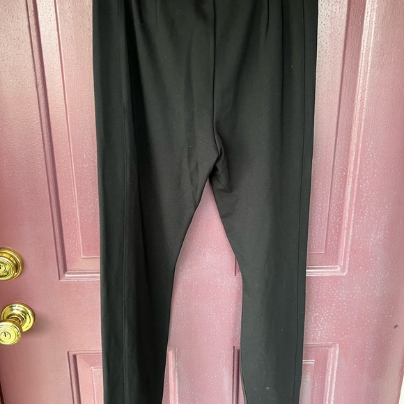 LC Lauren Conrad Black Leather-like front Pants - Picture 6 of 7